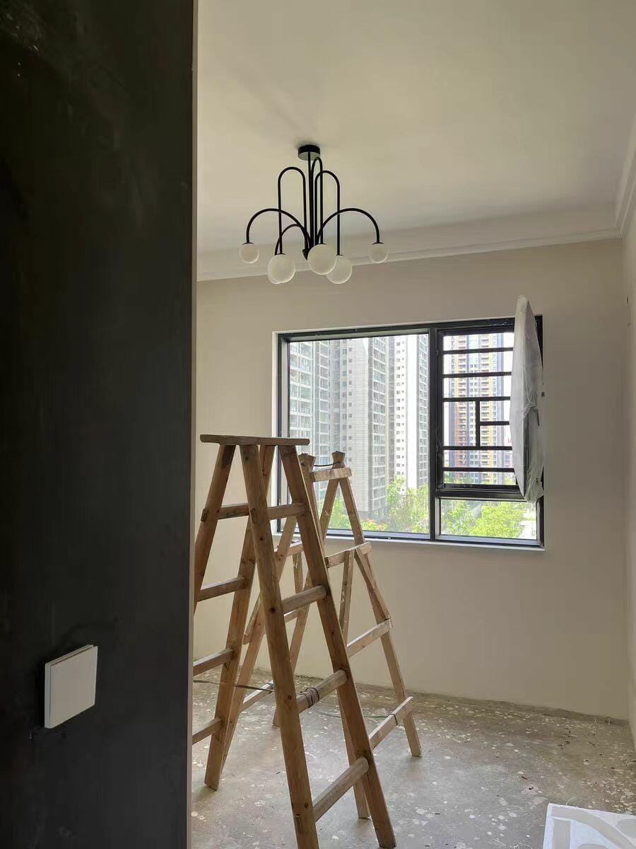 Customer photo review of Pendant Light, Gran Finale 6-Head Glass Suspension, G9, Hardwired