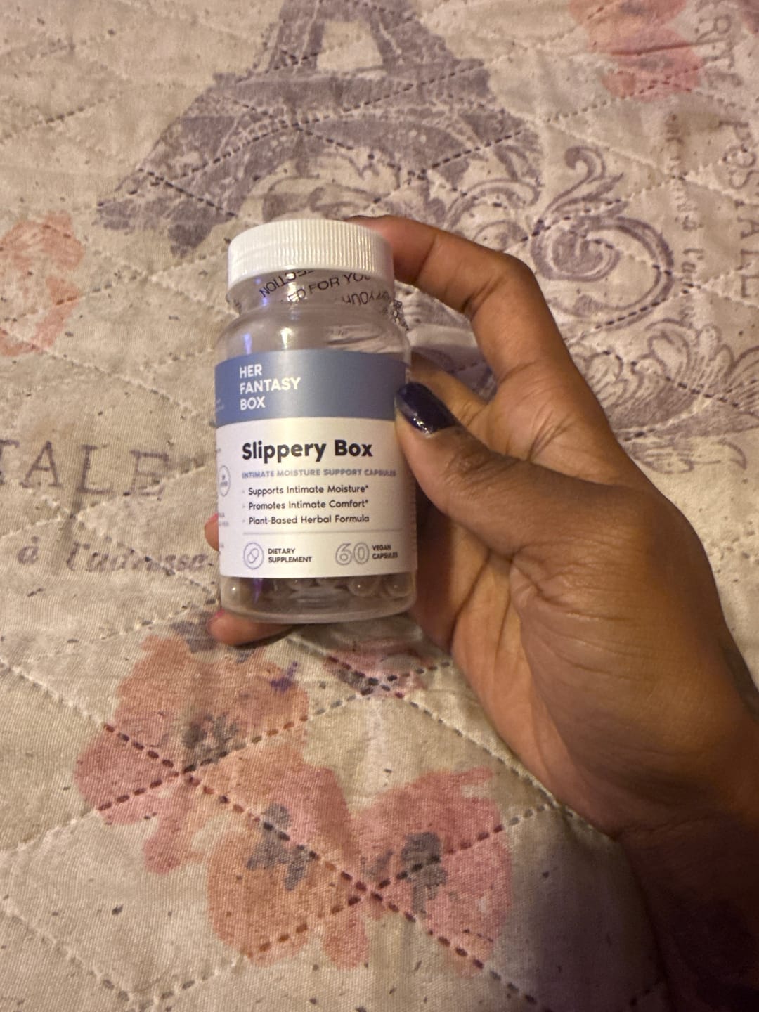 Customer photo review of Slippery Box - Extra Moisture Support Capsules