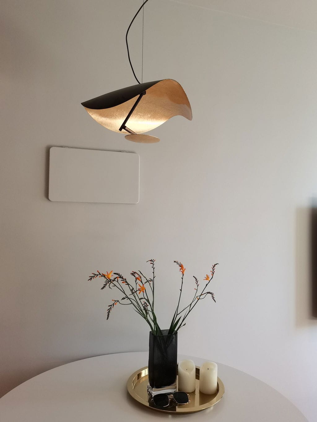 Customer photo review of Giorgio Pendant Light, Curved Disc Shade, Integrated LED, Dimmable