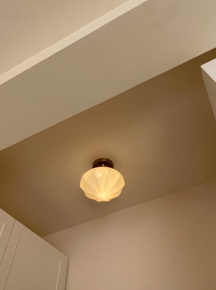 Customer photo review of Ceiling Light, Marta Art Deco Glass Shade, Gold or Chrome, E26/E27