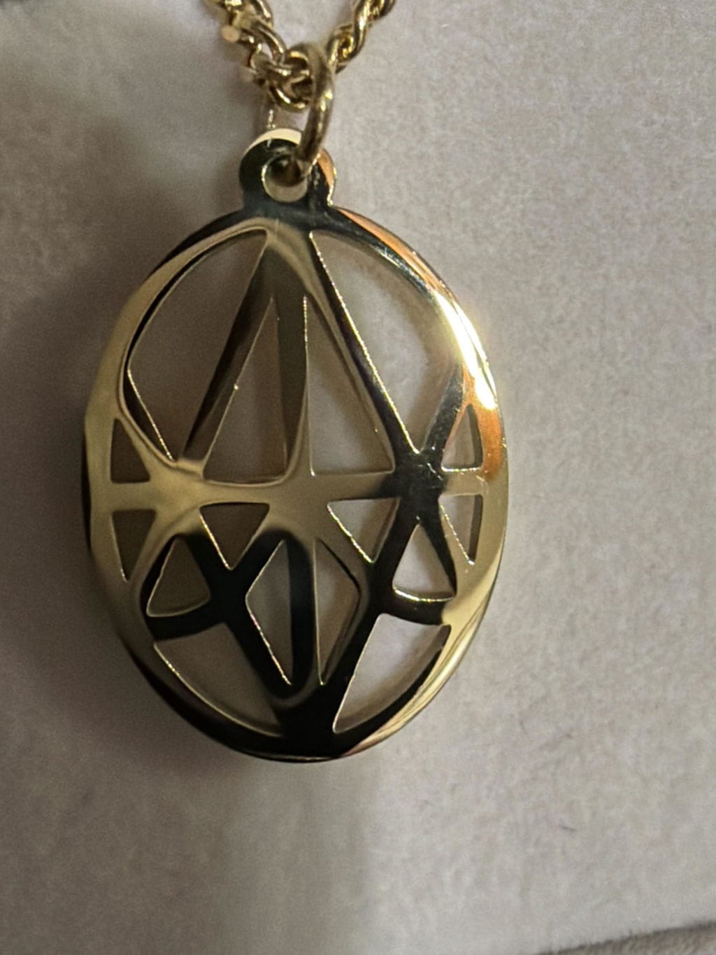 Customer photo review of Couple Monogram Necklace