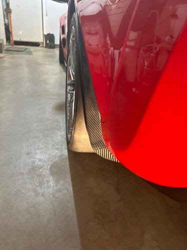 Customer photo review of 2005-13 Corvette C6 Z06 ZR1 Extended DRY CARBON FIBER Rear Splash Guard Mud Flaps