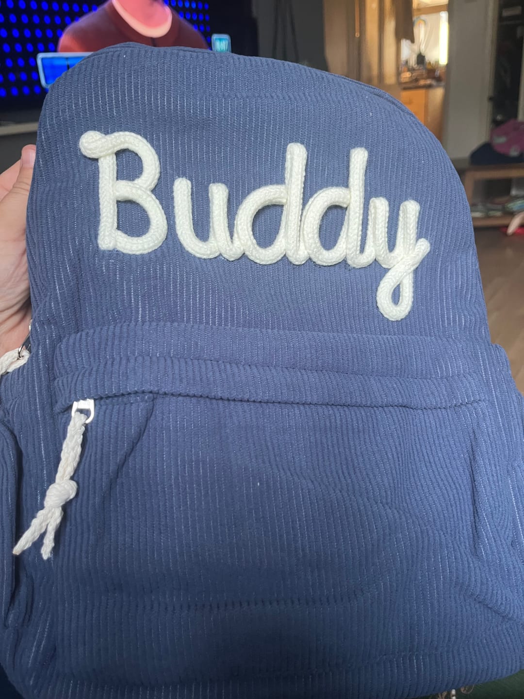 Customer photo review of K&C - Personalized Knitted Backpack