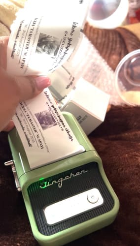 Customer photo review of Extra-Large Transparent Rectangular Labels - 95 per roll