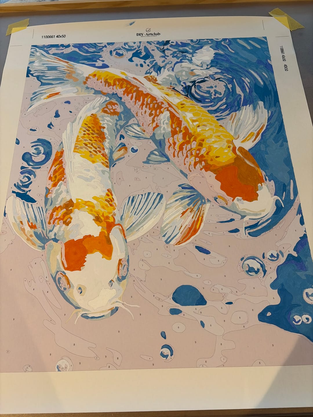 Customer photo review of Traditional Koi fish | Paint by Numbers