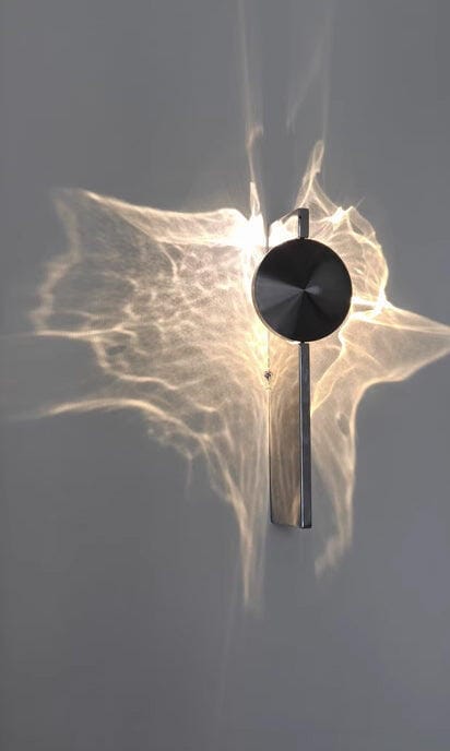 Customer photo review of Wall Lamp, Kinetic Shadow Chrome Sculpture, Integrated LED, Dimmable