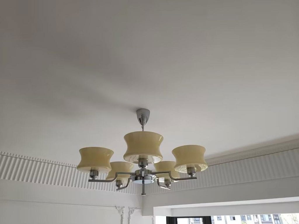 Customer photo review of Belue Chandelier, Vintage Glass Globe, Gold or Chrome, E26/E27
