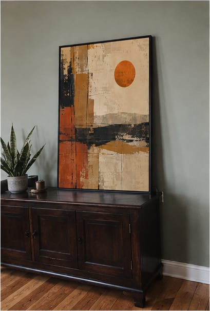 Customer photo review of Abstract Desert Canvas Wall Art