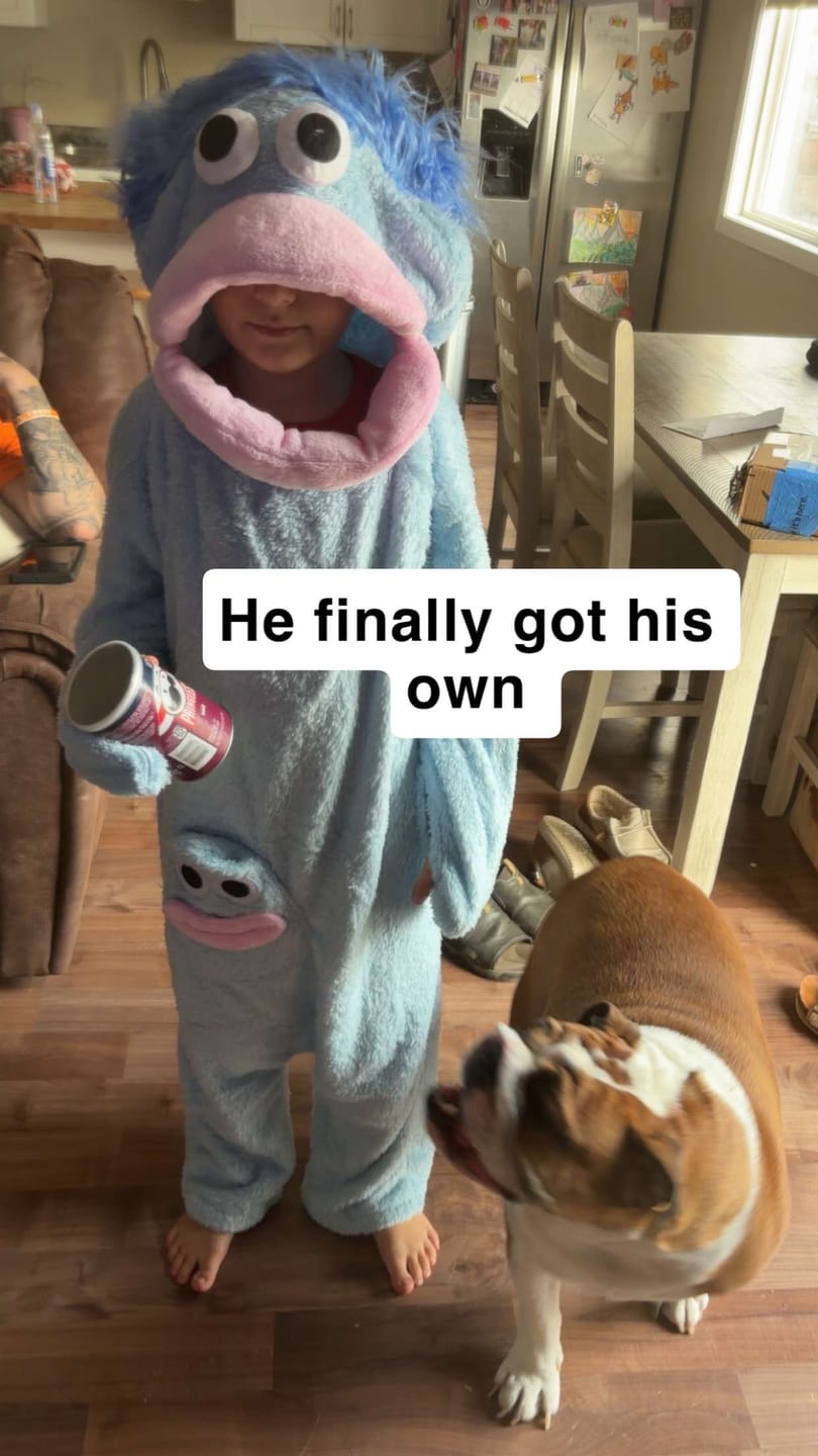 Customer photo review of Snuggo™ Monster Onesie