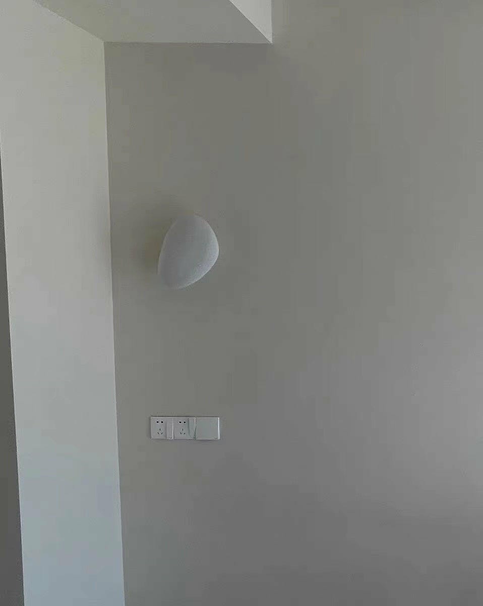 Customer photo review of Wall Lamp, Pebble Hand-Blown Glass Shade, Integrated LED, Models A-D