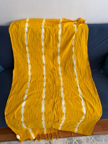 Customer photo review of Batik Boyama Peştemal Hardal Sarısı