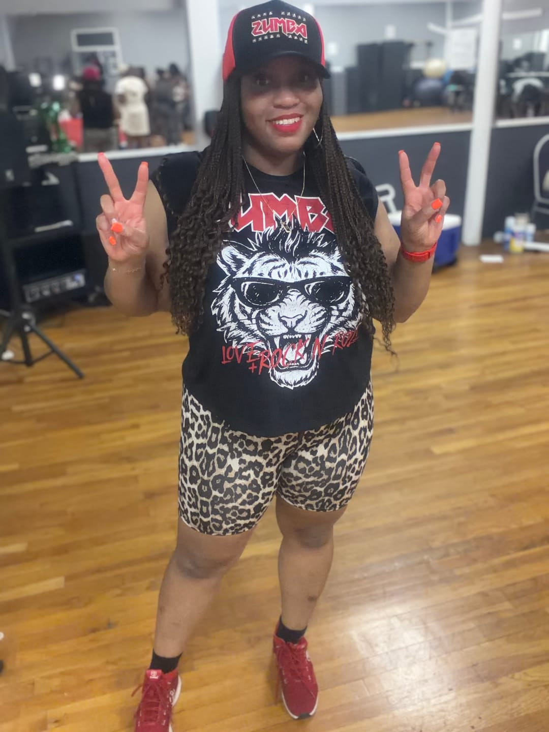 Customer photo review of Rock 'n' Roll Z- Lift High Waisted Biker Shorts