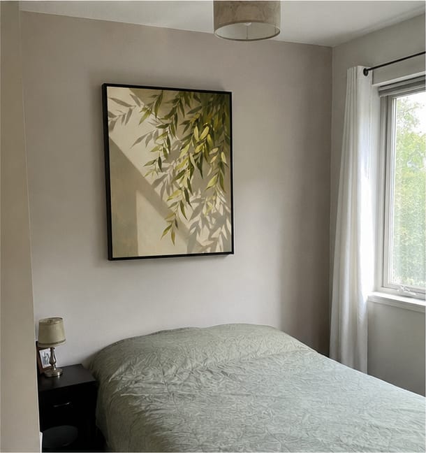 Customer photo review of Sunlit Leaves Canvas Wall Art