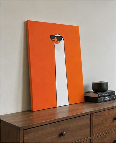 Customer photo review of Funny Goose Canvas Wall Art