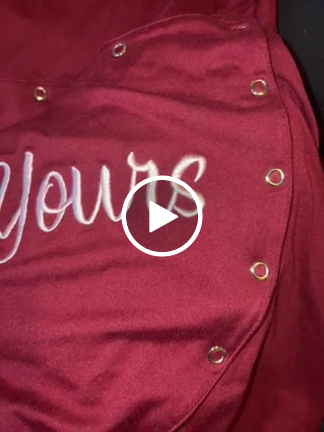 Customer video review of YOURS MERLOT ONESIE