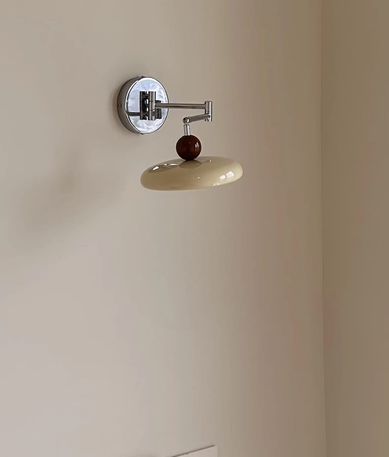 Customer photo review of Lola Wall Lamp, Round Disc, Plug-In, Integrated LED, Chrome or Green