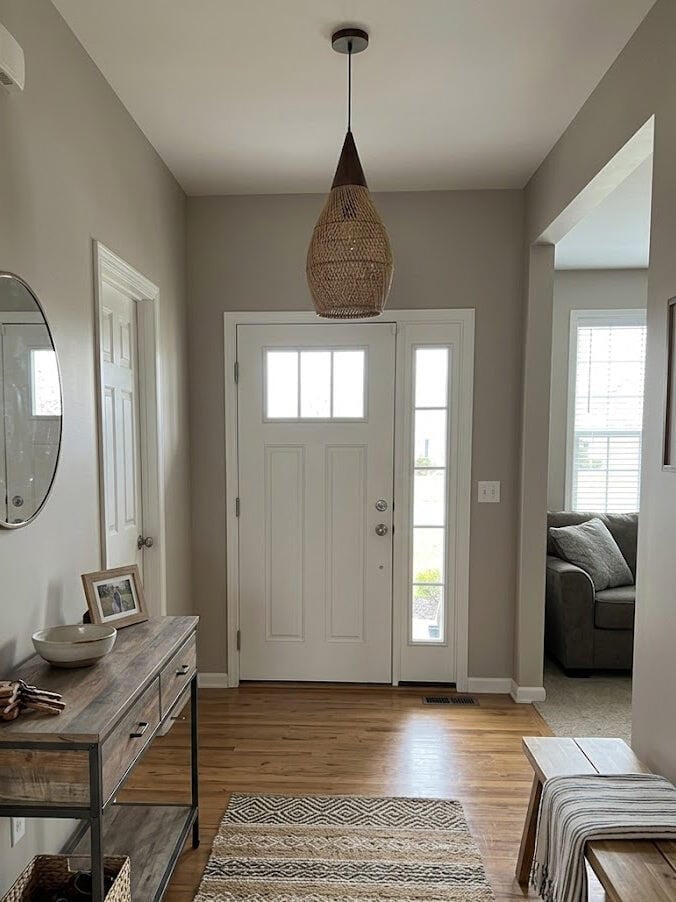 Customer photo review of Rattan Pendant Light, Handwoven Shade, Wood Body, E27