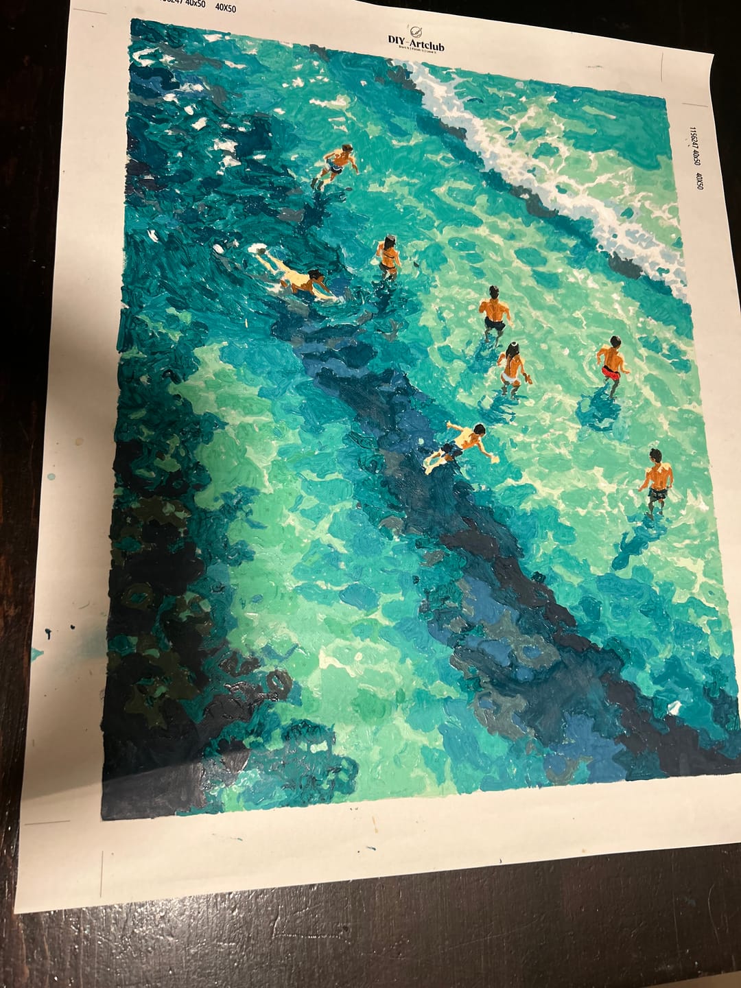 Customer photo review of Clear Waters | Paint by Number