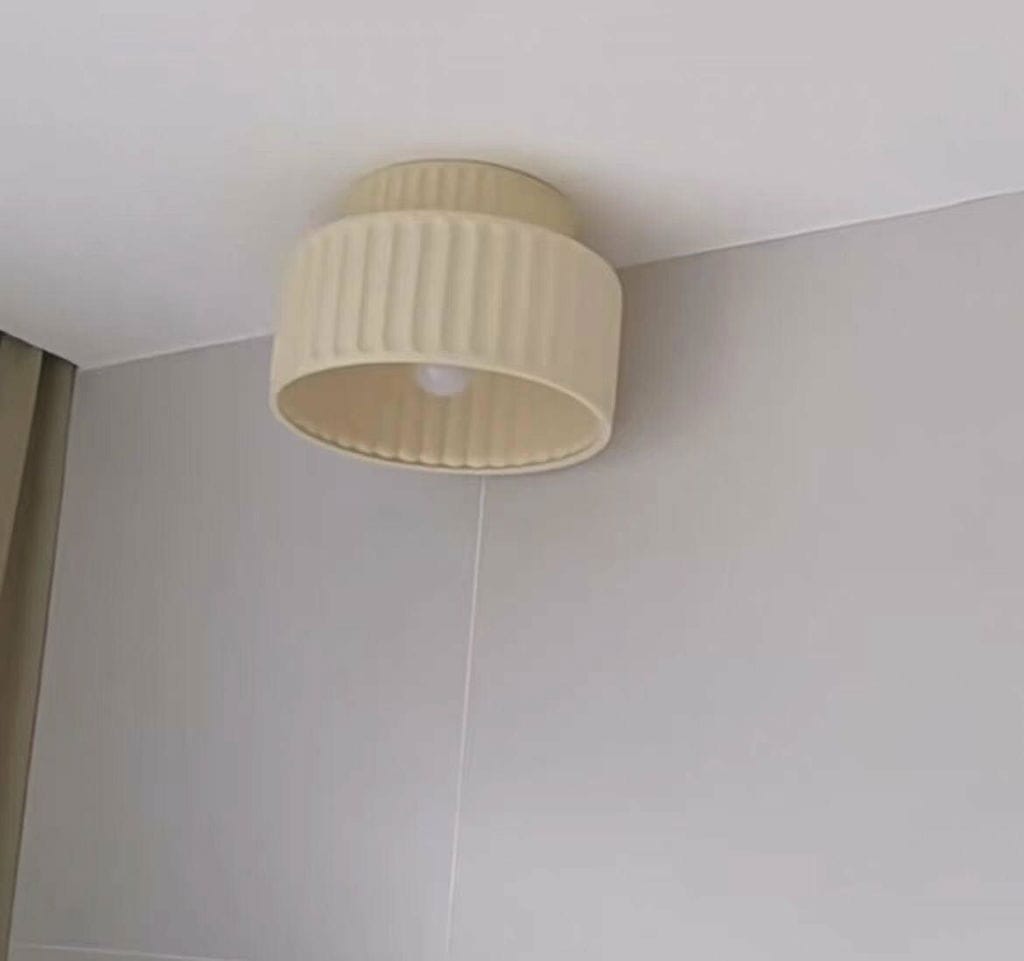 Customer photo review of Ceiling Light, Kami Pleated Resin Shade, E27, Ceiling or Wall Mount