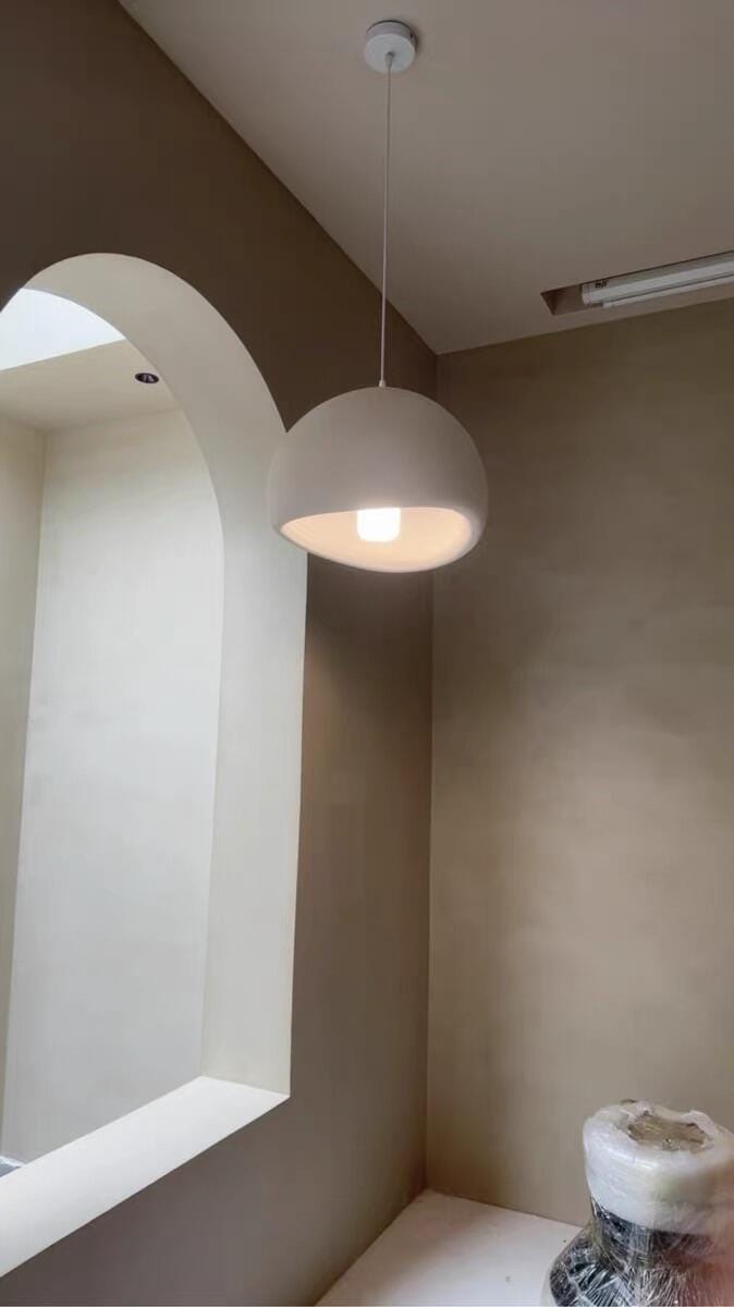 Customer photo review of Pendant Light, Nubia Cloud Sphere, Polystyrene Shade, E26 LED