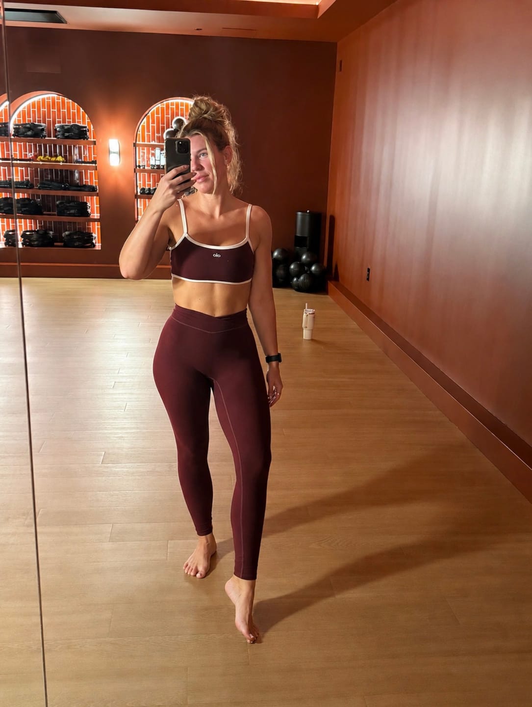Customer photo review of The Micro Bra Black Cherry & Cream