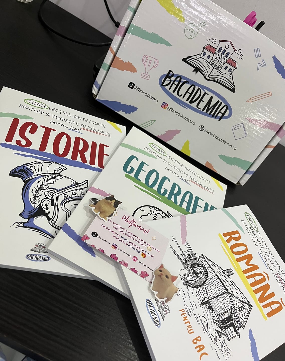 Customer photo review of Pachet Bacalaureat (Română + Istorie + Geografie) Bacademia