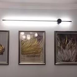Customer photo review of Wall Light, Linear LED Slim Tube, Black or Copper, Wall or Ceiling Mount