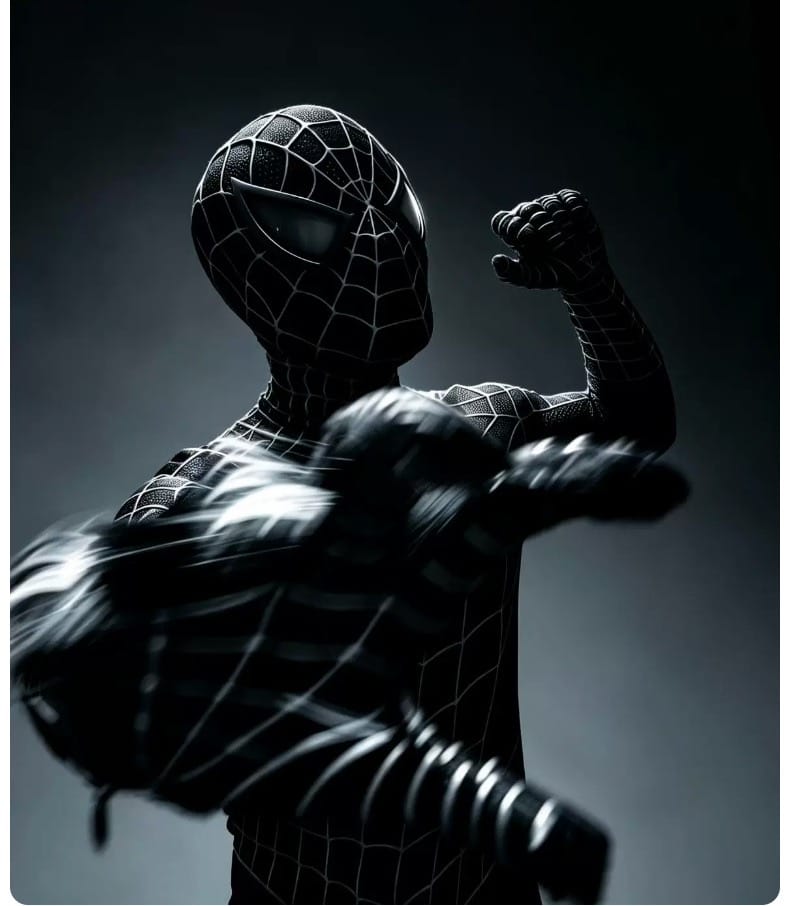 Customer photo review of Tailor made!  Sam Raimi Spiderman 3 Symbiote Suit (Replica Grade)(Screen Printed)