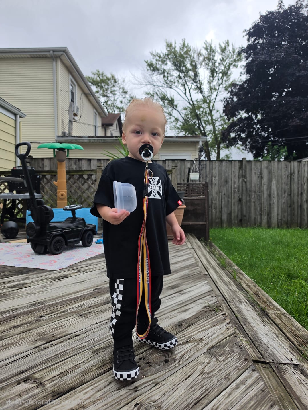 Customer photo review of SK8TR Hi-Top Shoe in Black