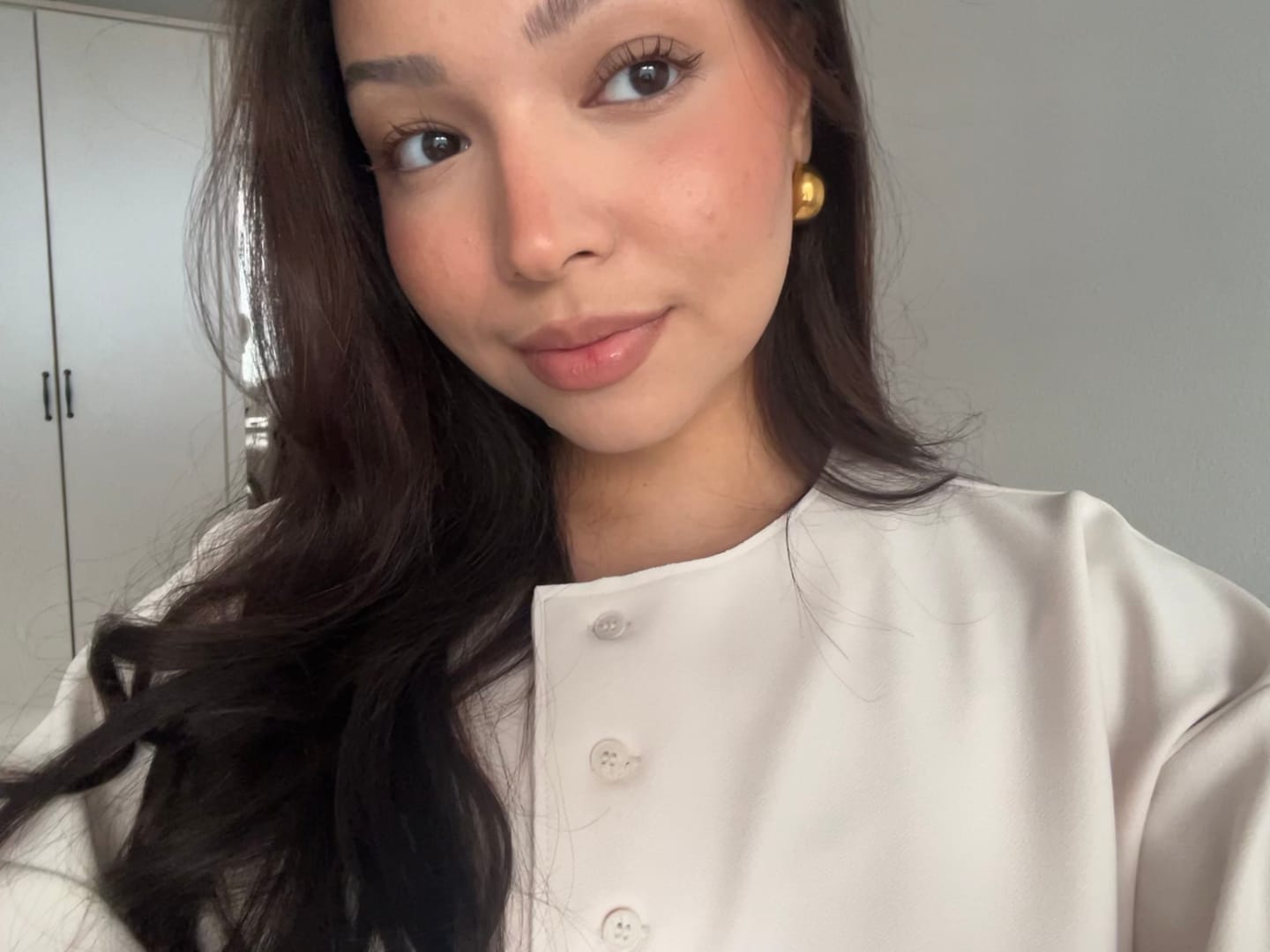 Customer photo review of Popular Oval Ohrstecker 18K Vergoldet