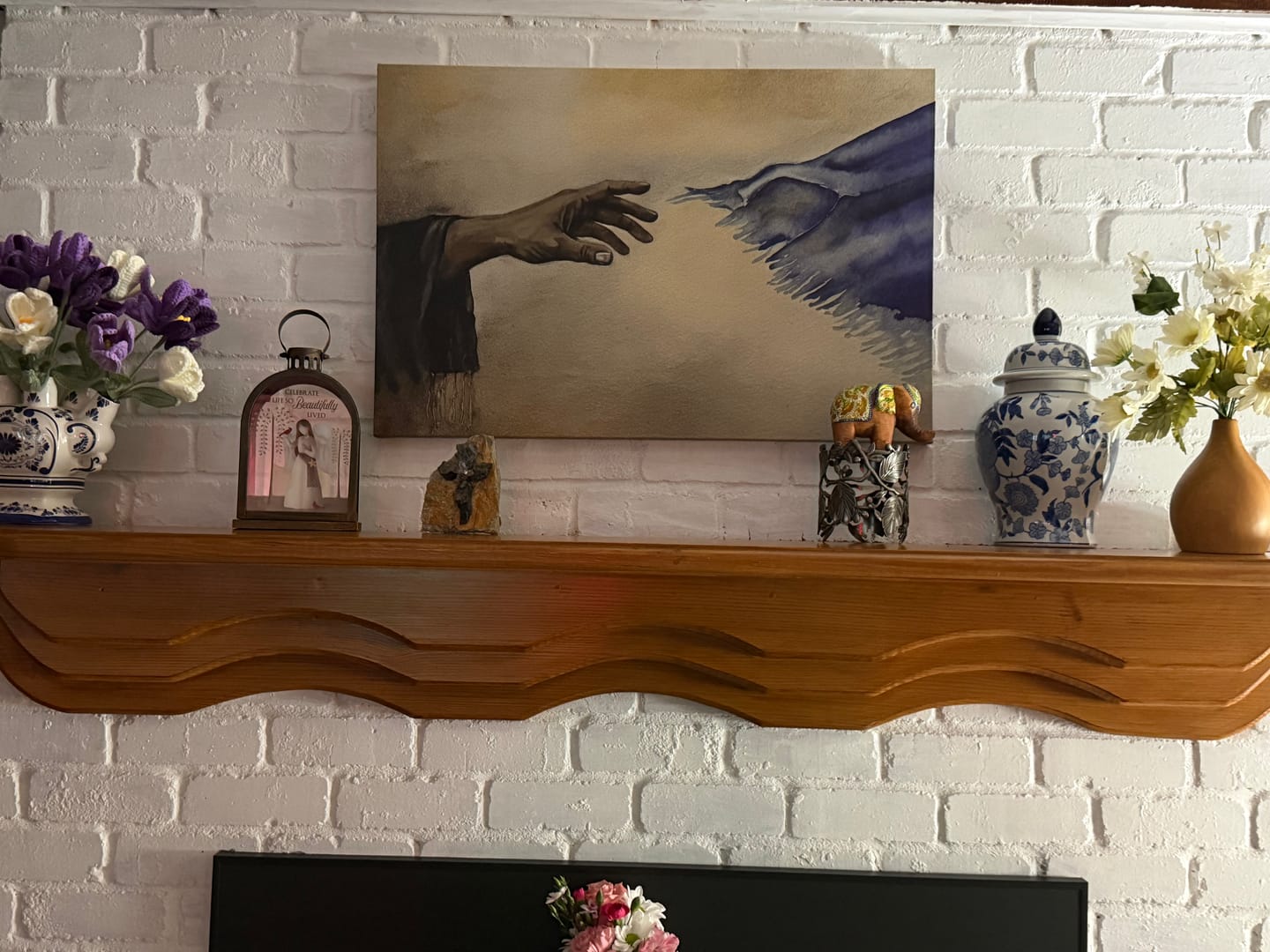 Customer photo review of If Only I Could Touch The Hem Of His Garment Christian Wall Art Canvas