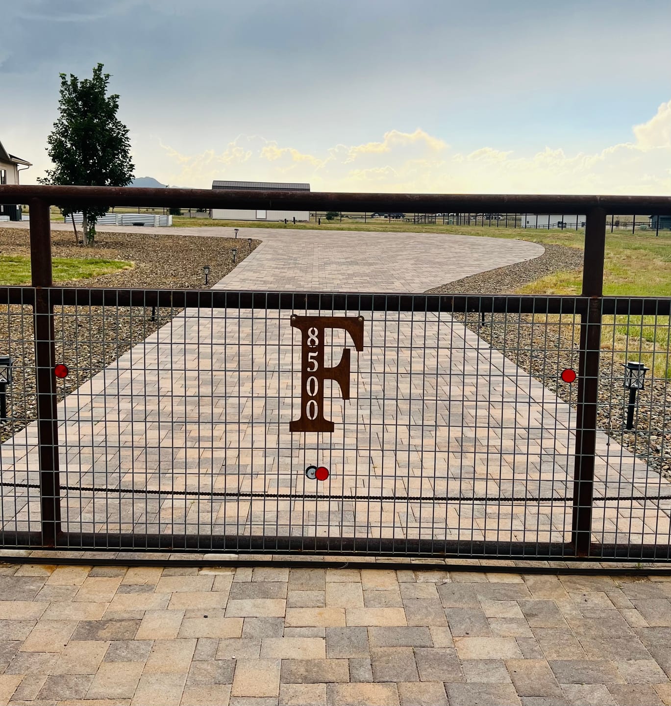 Customer photo review of Letter Address Plaque - 3 Sizes - Metal Personalized Address Numbers for House