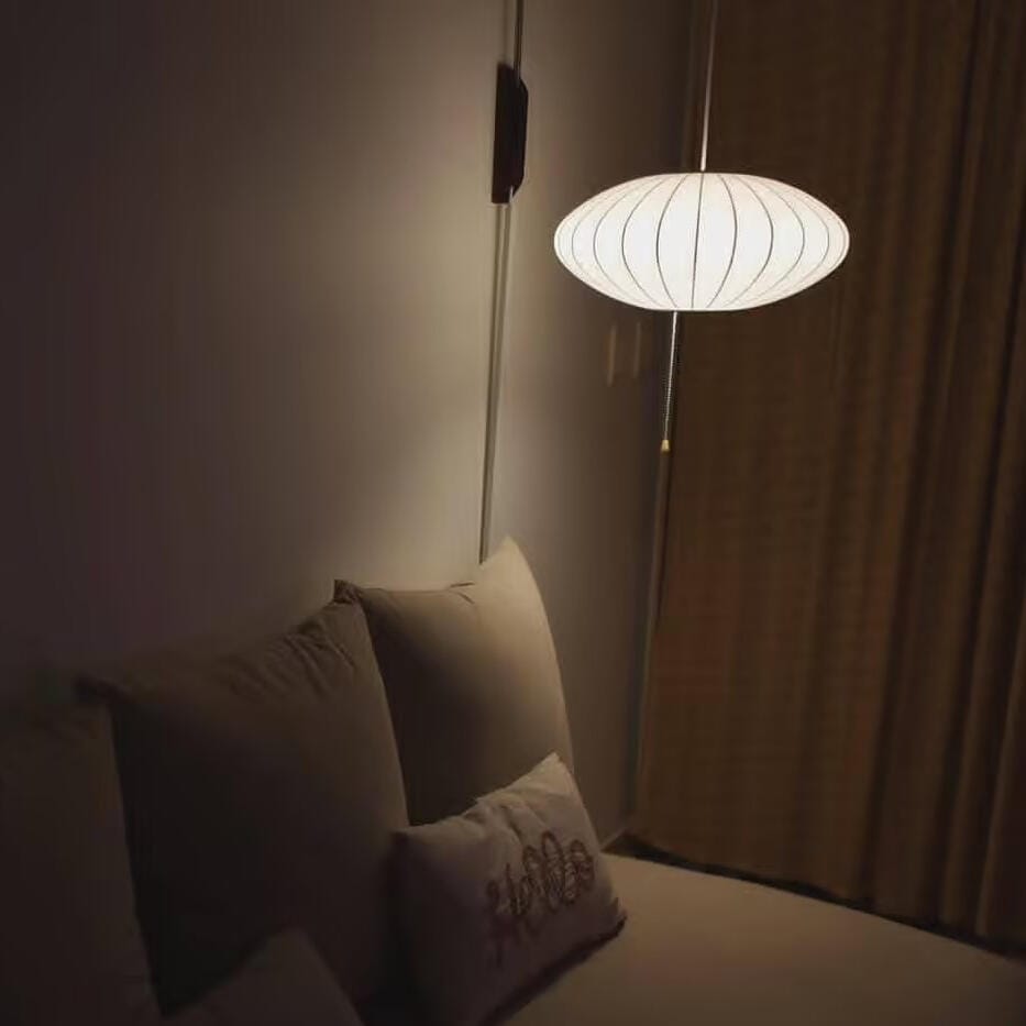 Customer photo review of Wall Sconce, White Polymer Shade, Walnut & Chrome, Swivel Plug-In E26