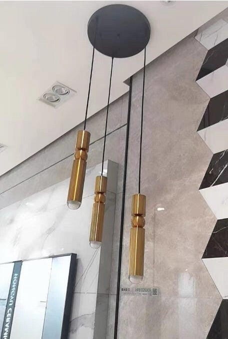 Customer photo review of Pendant Light, Geometric Cylinder Cluster, E27, Black, Chrome or Gold