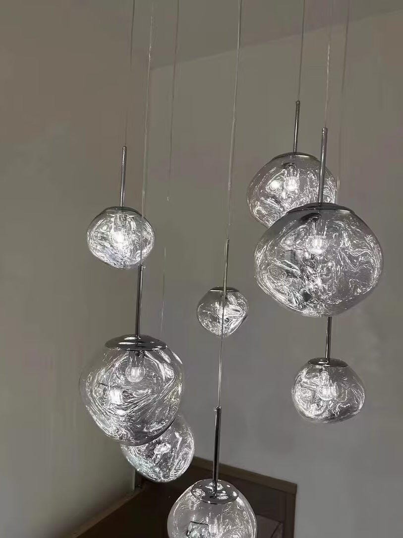 Customer photo review of Pendant Light, Modern Lava Molten Shade, Mirror Effect, E26 / E27, IP44