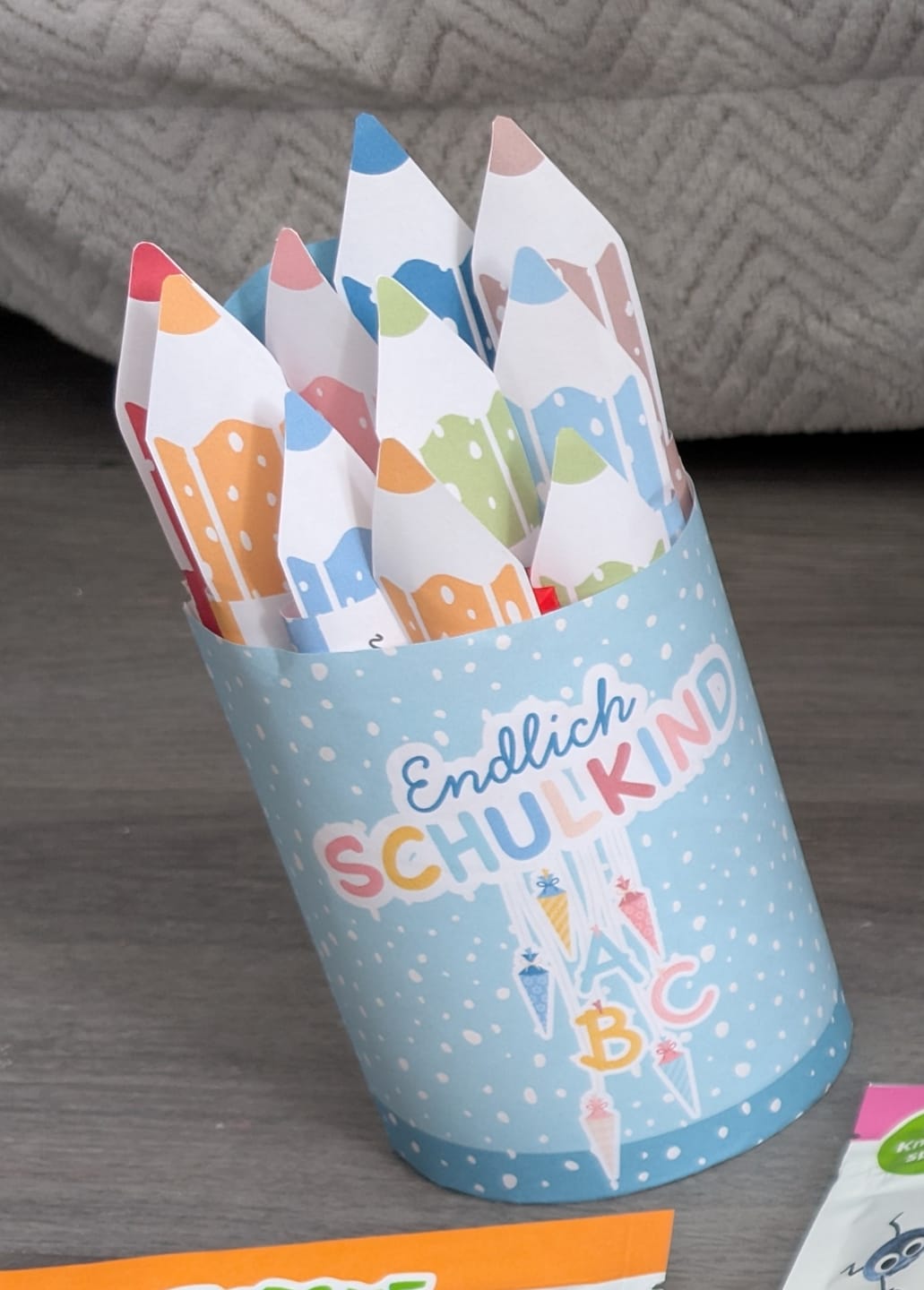Customer photo review of Geschenk zum Schulstart, Einschulung I Duplo Banderolen DIY Geschenkbox Druckvorlage