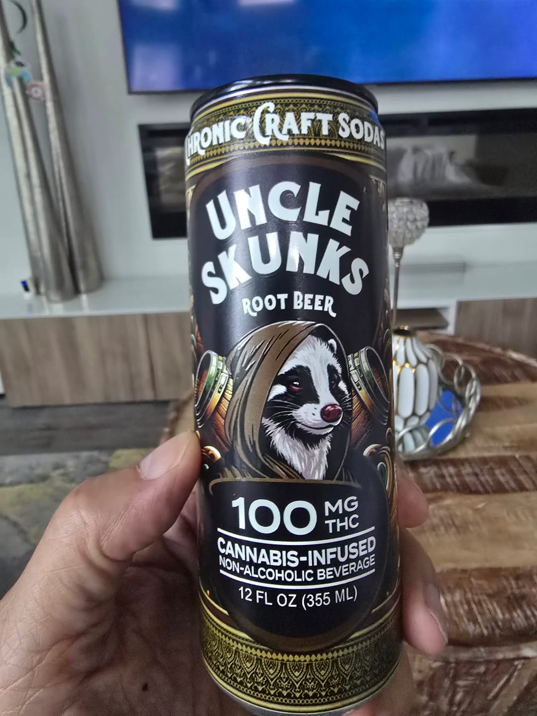 Customer photo review of Root Beer | 100 mg | 12oz Chronic Craft Soda