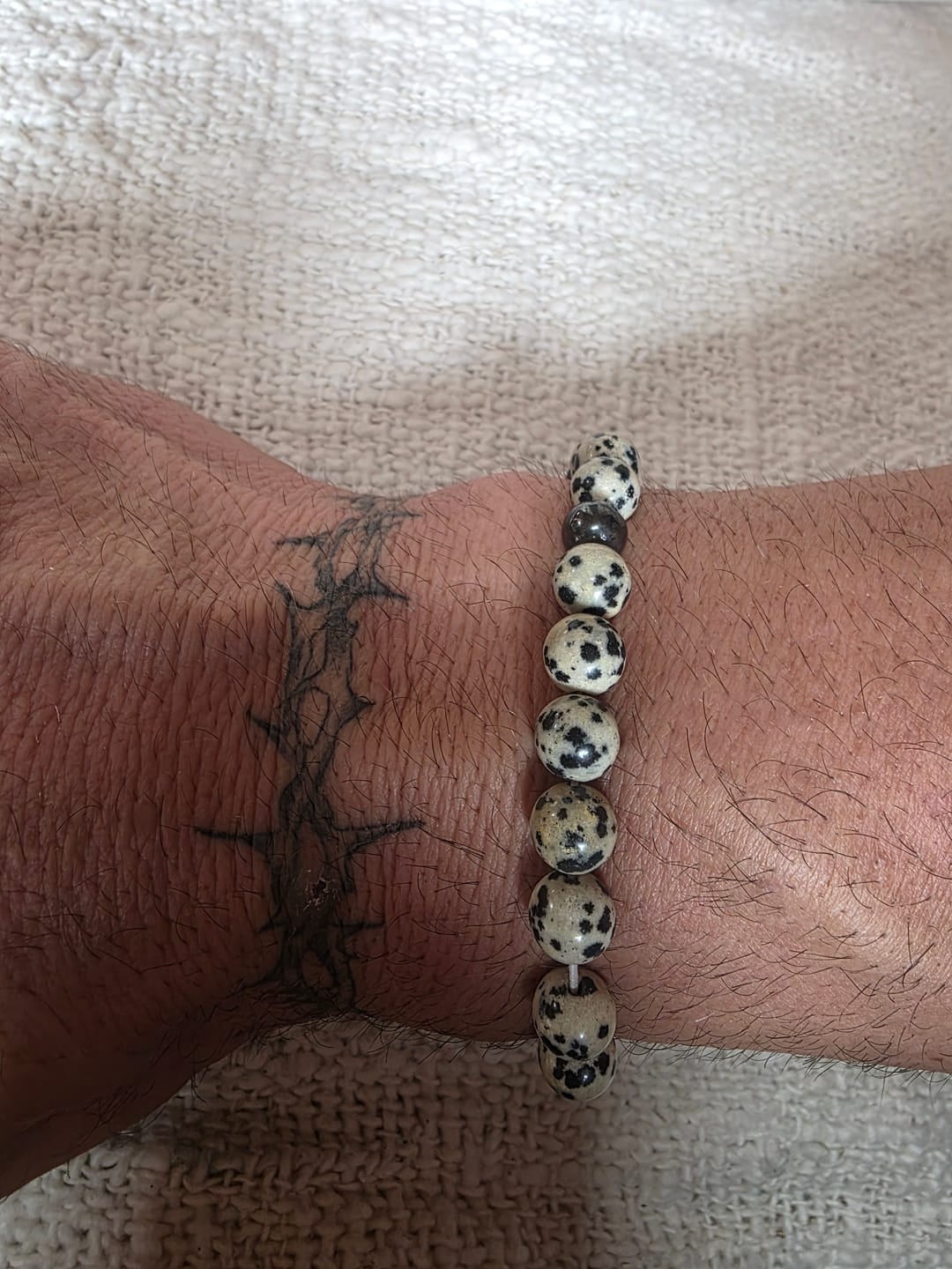 Customer photo review of Bracelet Jaspe Dalmatien