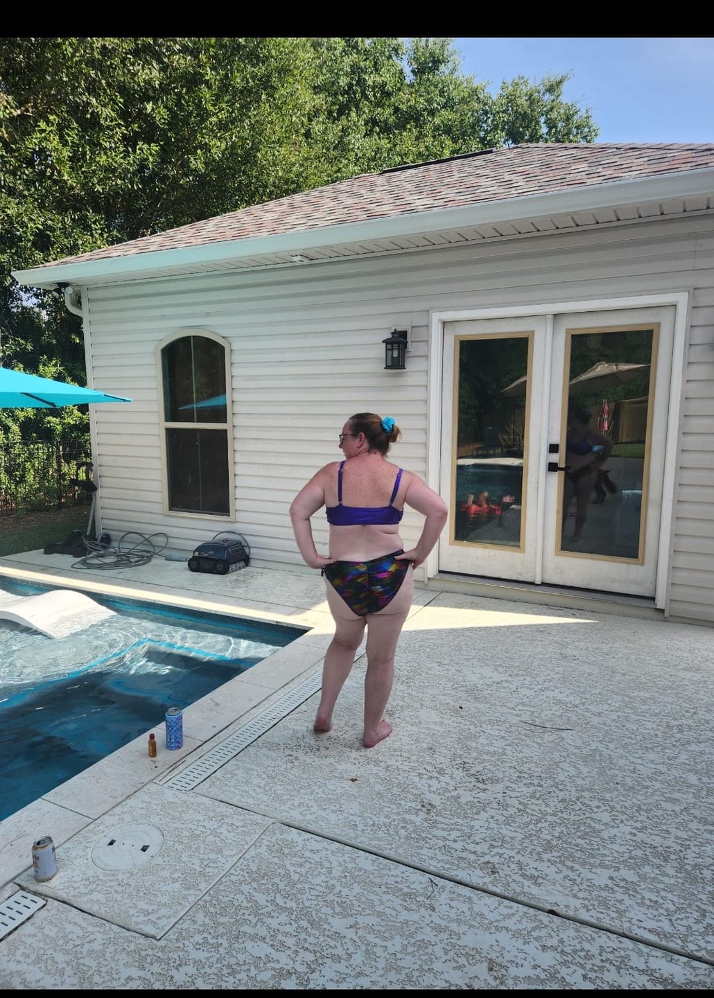 Customer photo review of Metallic Rainbow Side Tie Bikini Bottom final sale