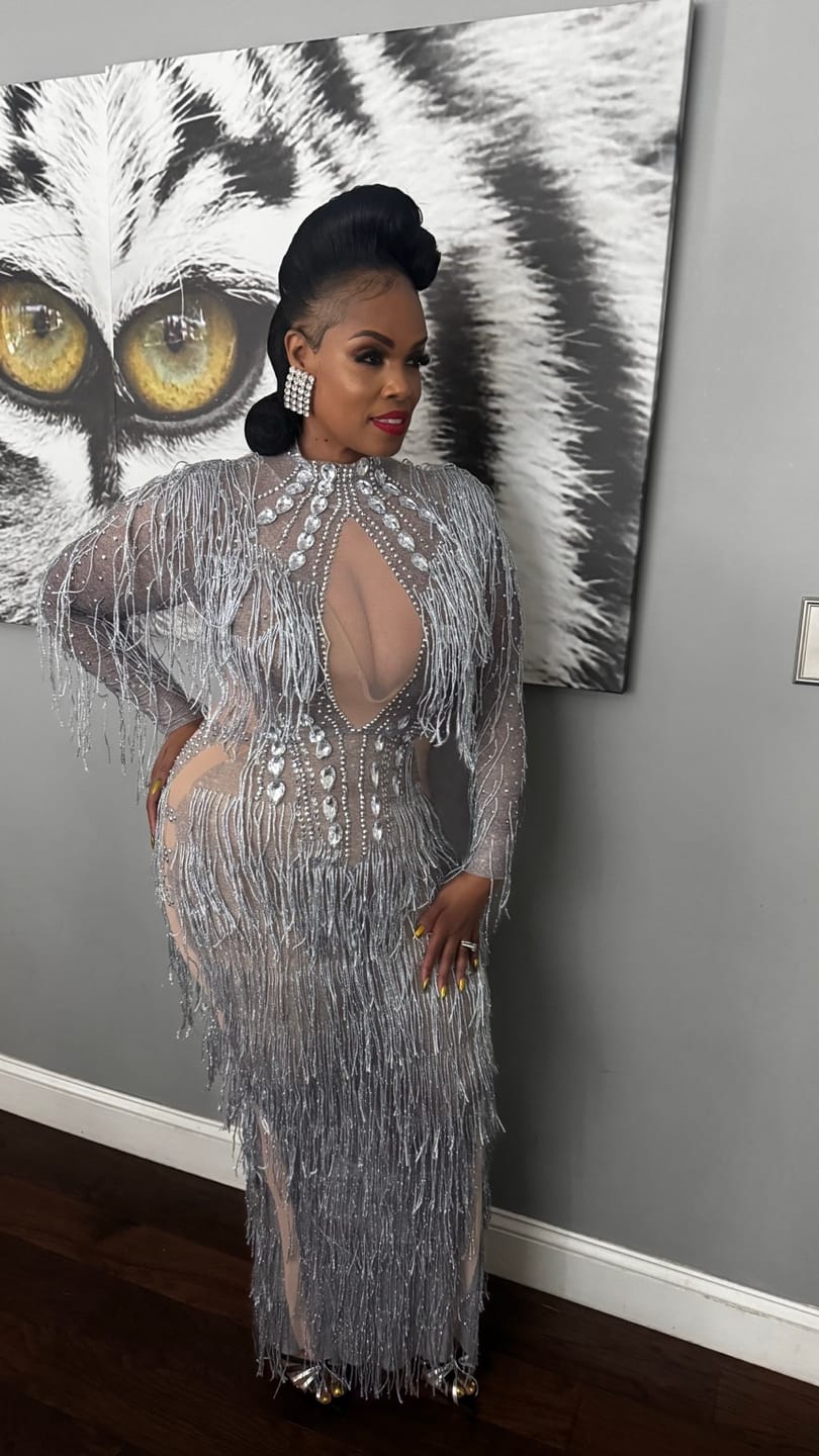 Customer photo review of Deja Diamante Maxi Dress (Pre-Order)