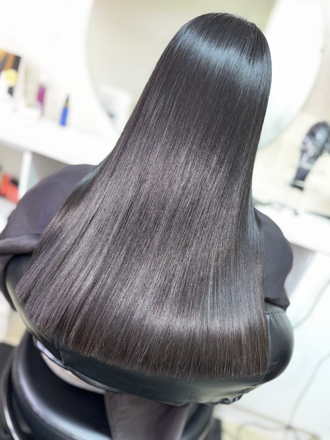 Customer photo review of InFusion Brazilian Nanoplasty – Professional Hair Smoothing Treatment (1L)