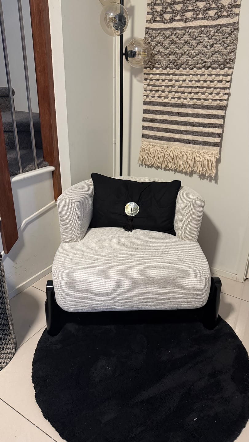 Customer photo review of Shell Black Tassel Black Handmade Shell Embellished Lumbar Cushion