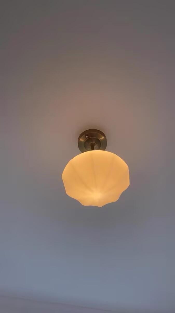 Customer photo review of Ceiling Light, Marta Art Deco Glass Shade, Gold or Chrome, E26/E27
