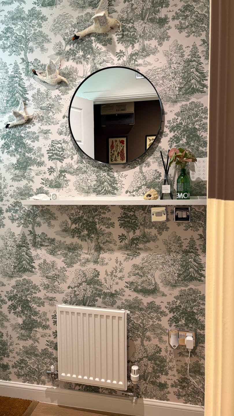 Customer photo review of Willow - Vintage Etched Forest Trees Wallpaper