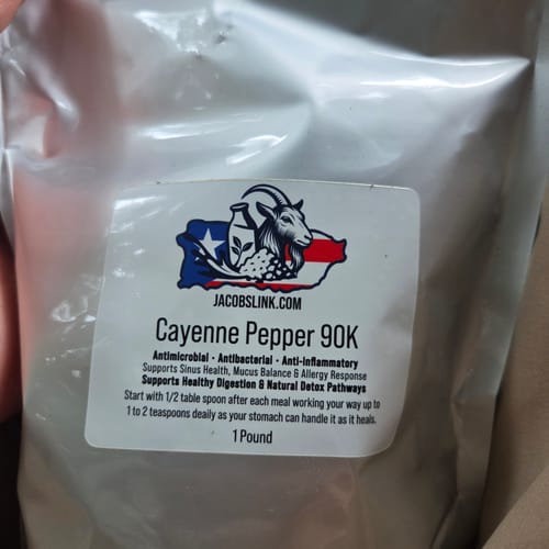 Customer photo review of Cayenne Pepper 90K 1 lb