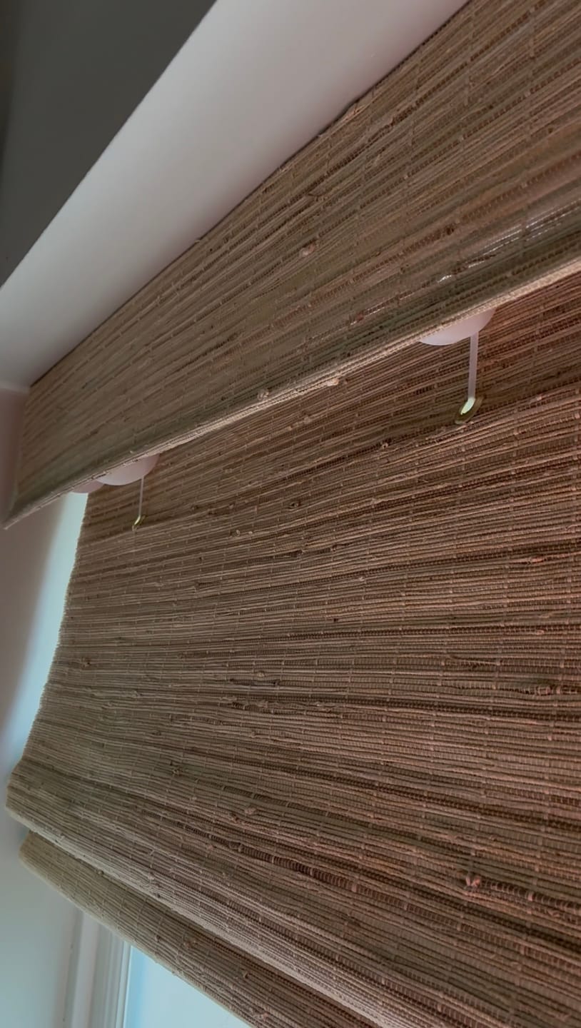 Customer photo review of Mia Jute Motorized  Woven Shade - Ecru