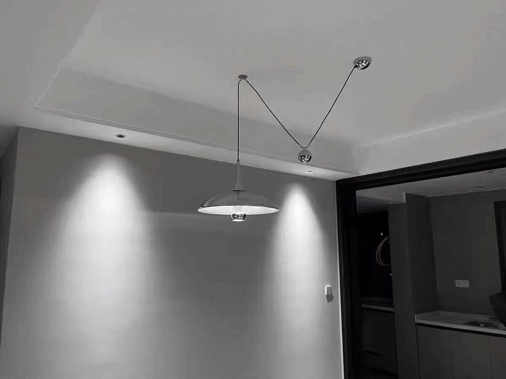 Customer photo review of Onos Pendant Light, Metal Globe Shade, Chrome or Gold, E26/E27, Adjustable