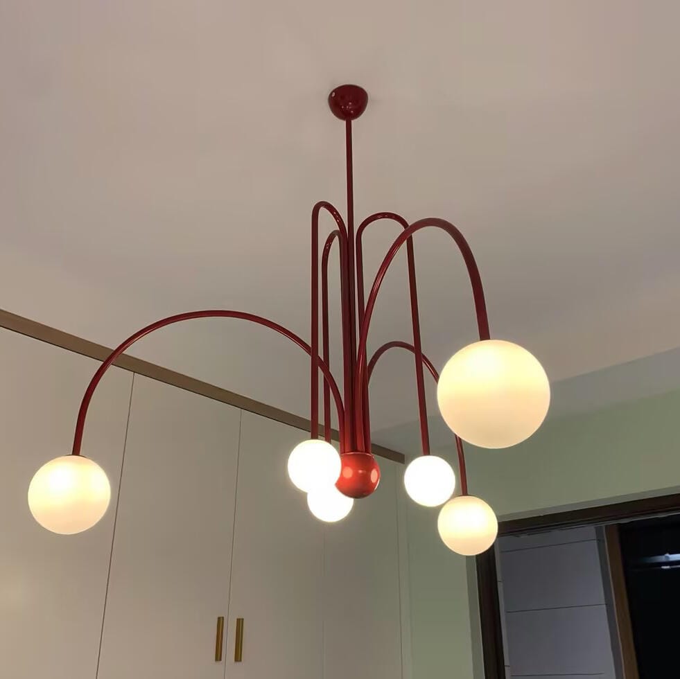 Customer photo review of Pendant Light, Gran Finale 6-Head Glass Suspension, G9, Hardwired