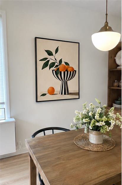 Customer photo review of Orange Still Life Canvas Wall Art