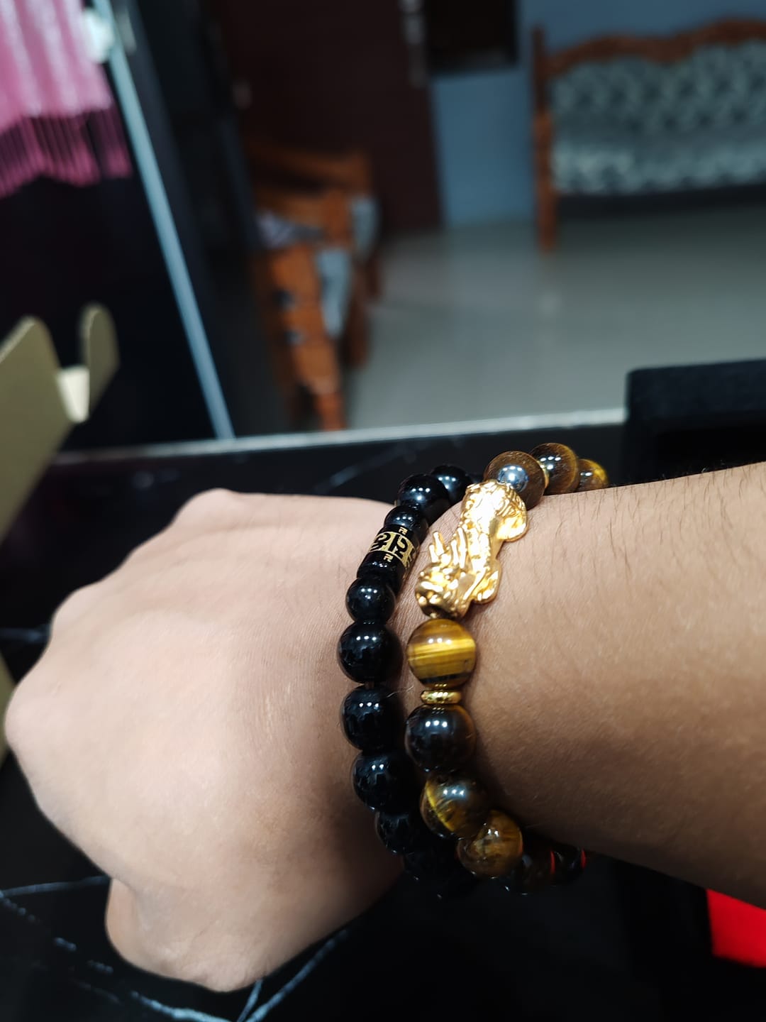 Customer photo review of Tigers Eye with 24K PiYao for Luck-Protection-Wealth